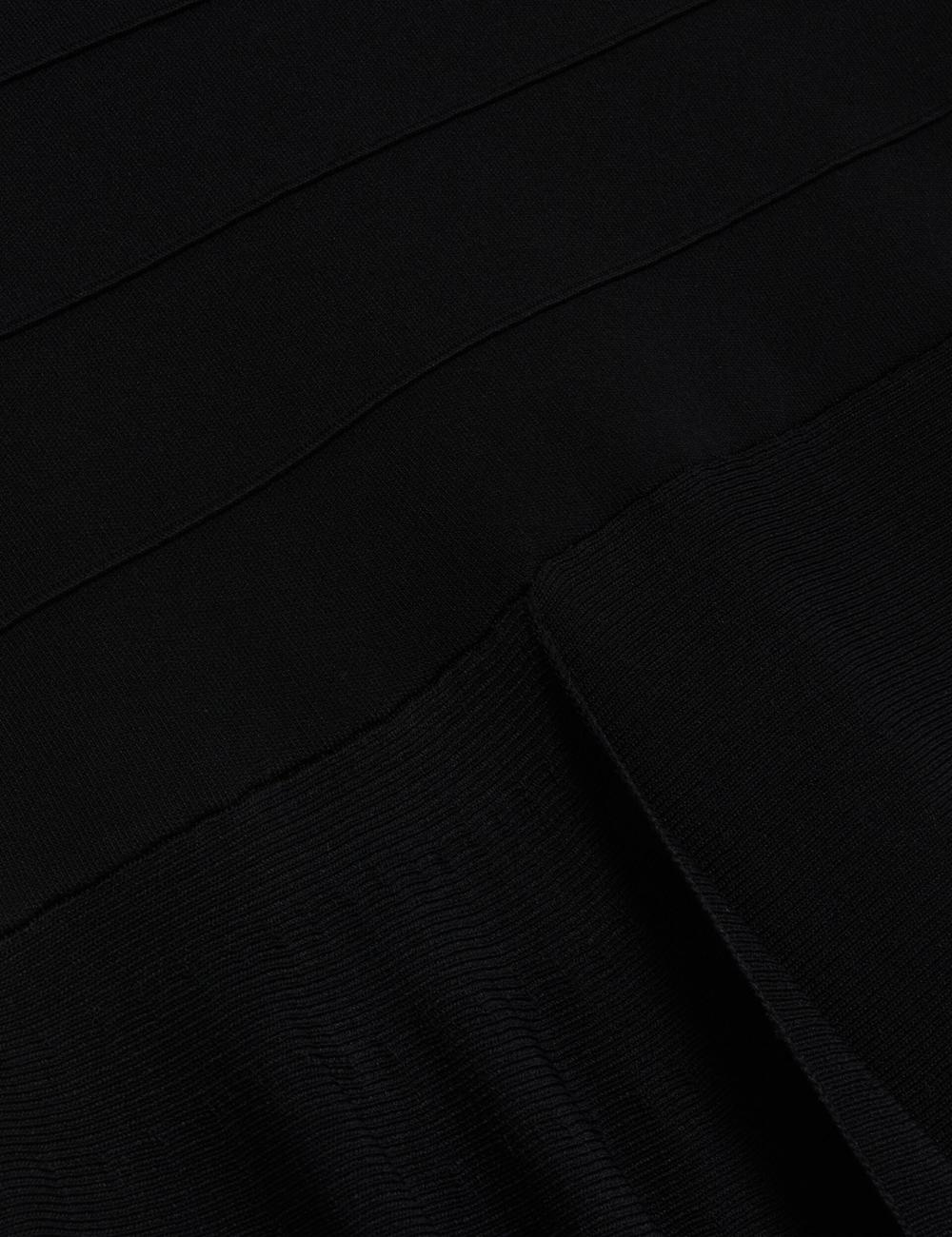 Ted Baker LAURRIE - Asymmetric Waterfall Hem Knitted Röcke Damen Schwarz | RQOFZ-3167
