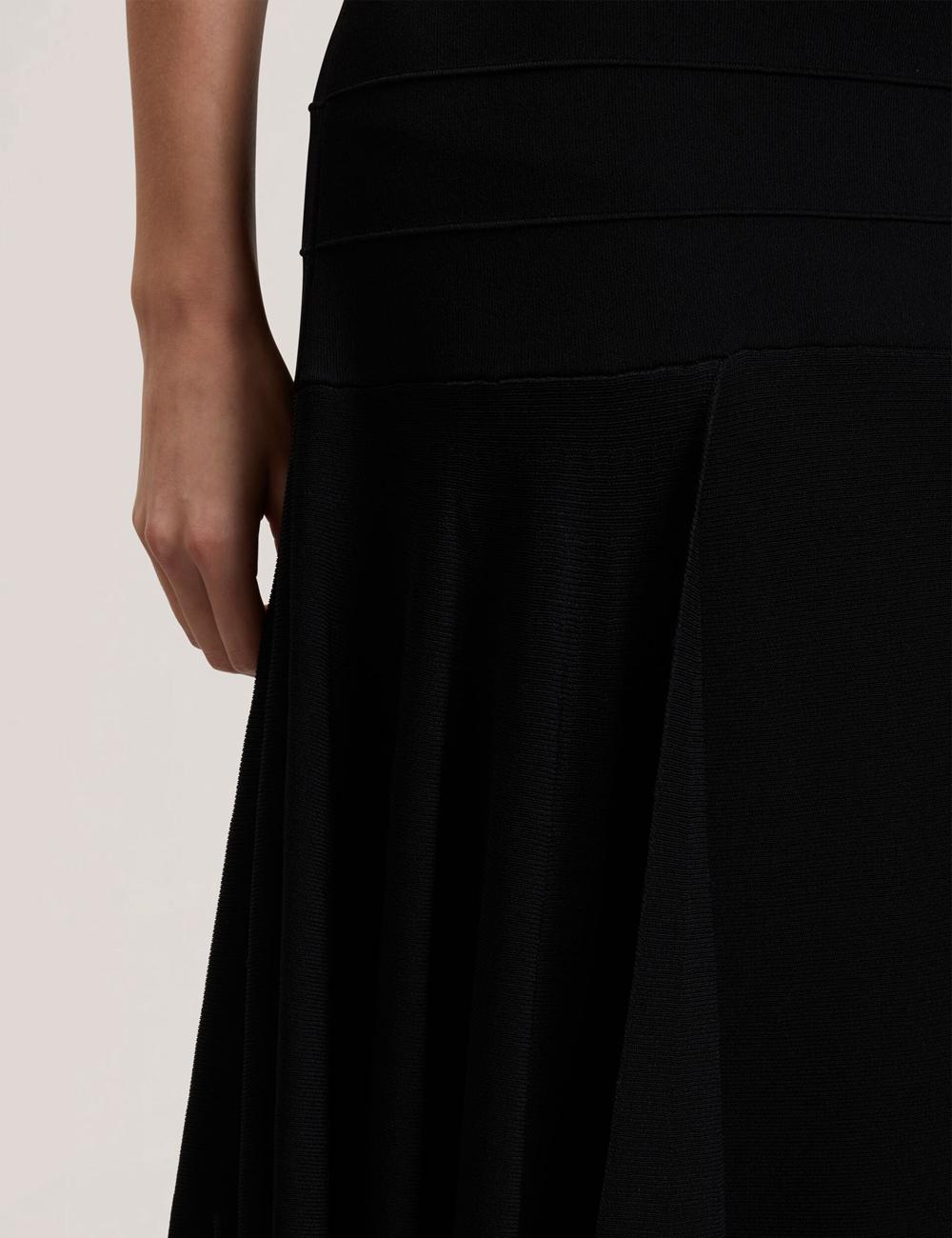Ted Baker LAURRIE - Asymmetric Waterfall Hem Knitted Röcke Damen Schwarz | RQOFZ-3167