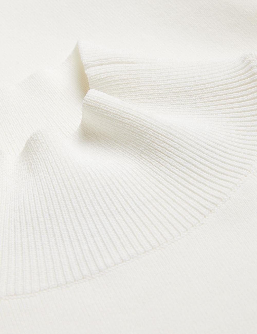 Ted Baker LAYNHA - Flared Sleeve High Neck Knitted Top Pullover Damen Ivory | FTHLK-8415