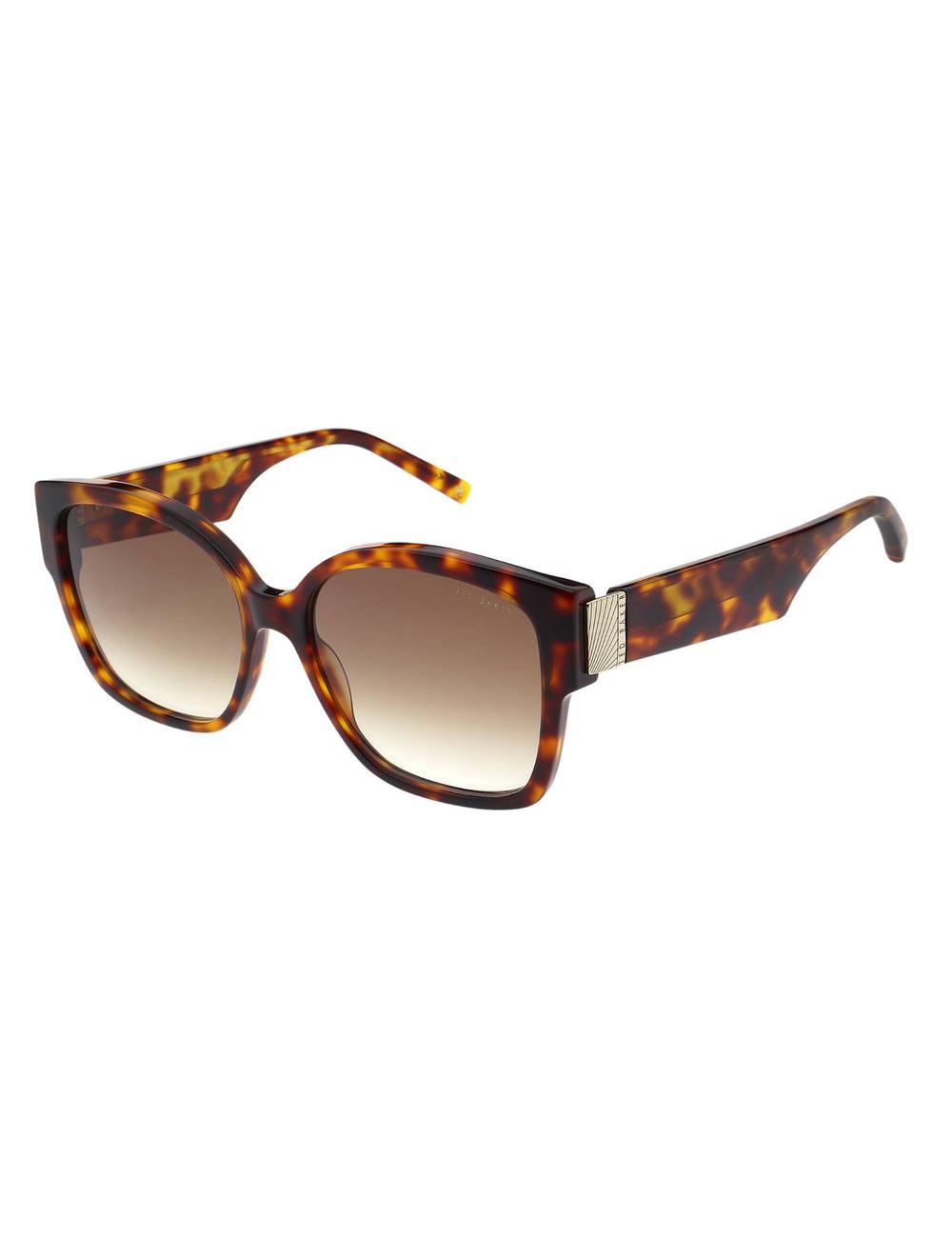 Ted Baker LINIA - Oversized Square Hardware Detail Sonnenbrille Damen Braun | OAHBY-9127