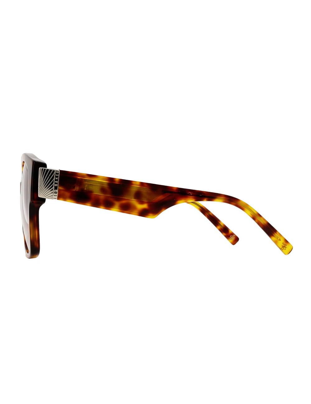 Ted Baker LINIA - Oversized Square Hardware Detail Sonnenbrille Damen Braun | OAHBY-9127