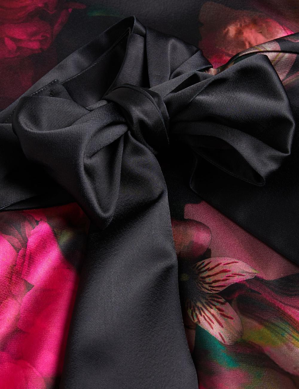 Ted Baker LOUSIOS - Printed Neck Wide Leg Jumpsuit Damen Schwarz | ZOVLR-6097