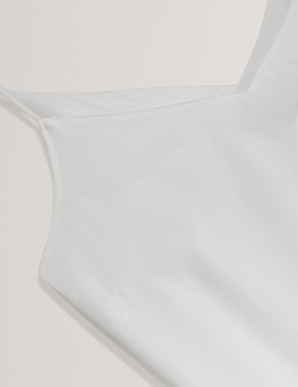 Ted Baker LULEA - Chiffon Detail V-Neck Strappy Cami Oberteile Damen Ivory | KEUYA-4319