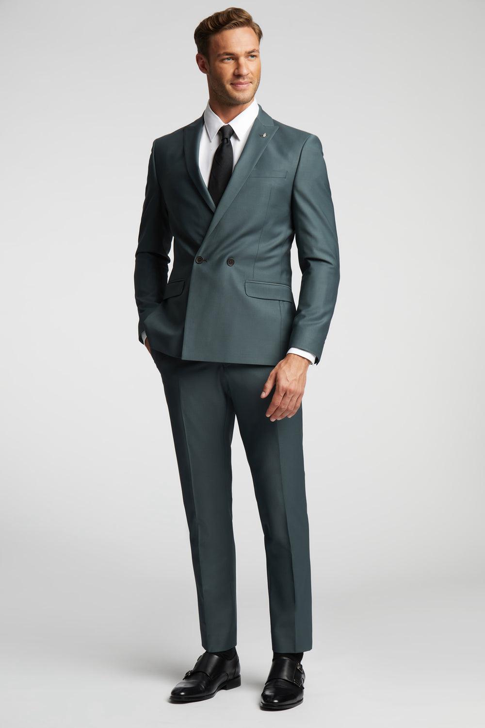 Ted Baker LUNANTS - Wool Blend Slim Suit Hosen Herren Grün | BCKID-6597