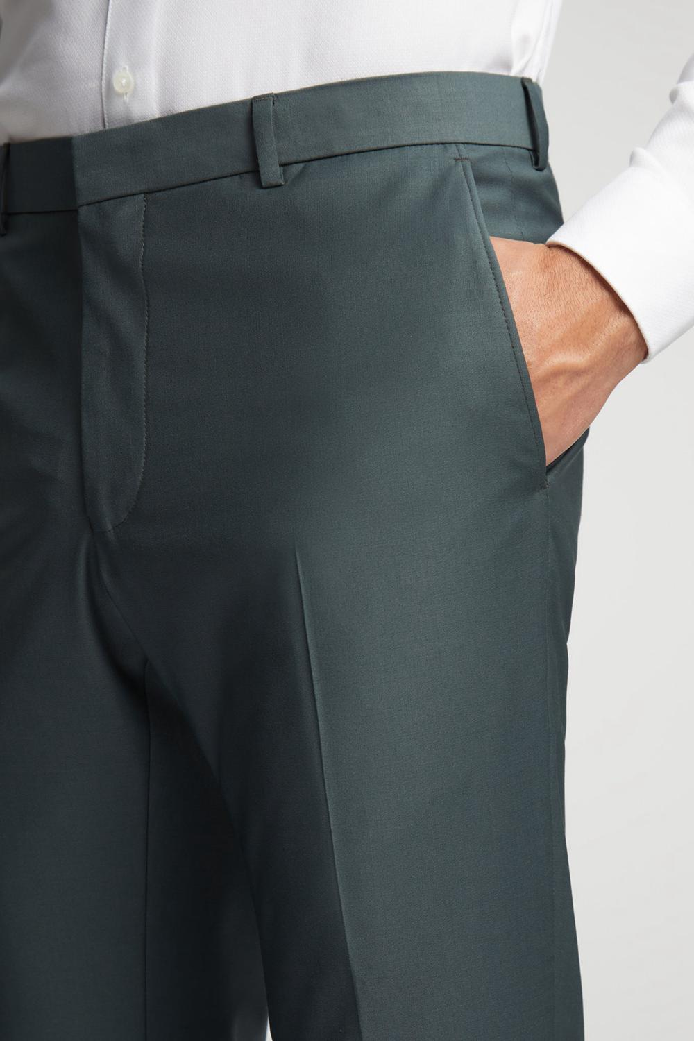 Ted Baker LUNANTS - Wool Blend Slim Suit Hosen Herren Grün | BCKID-6597