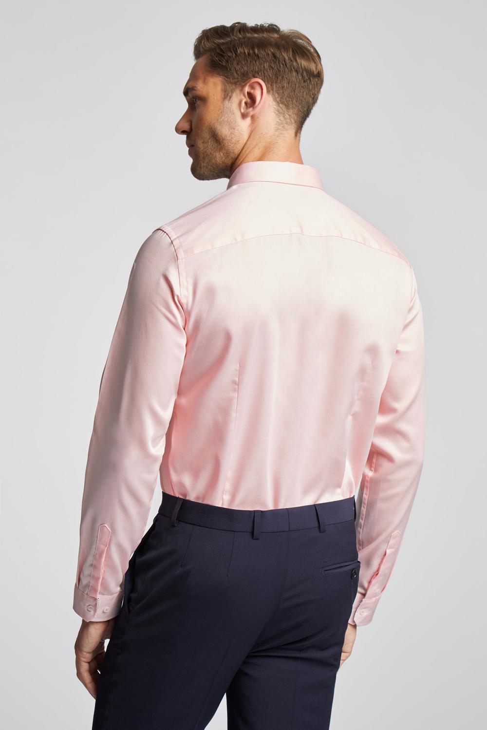 Ted Baker MAELOR - Slim Fit Sateen Cotton Hemd Herren Rosa | QZNPA-0786