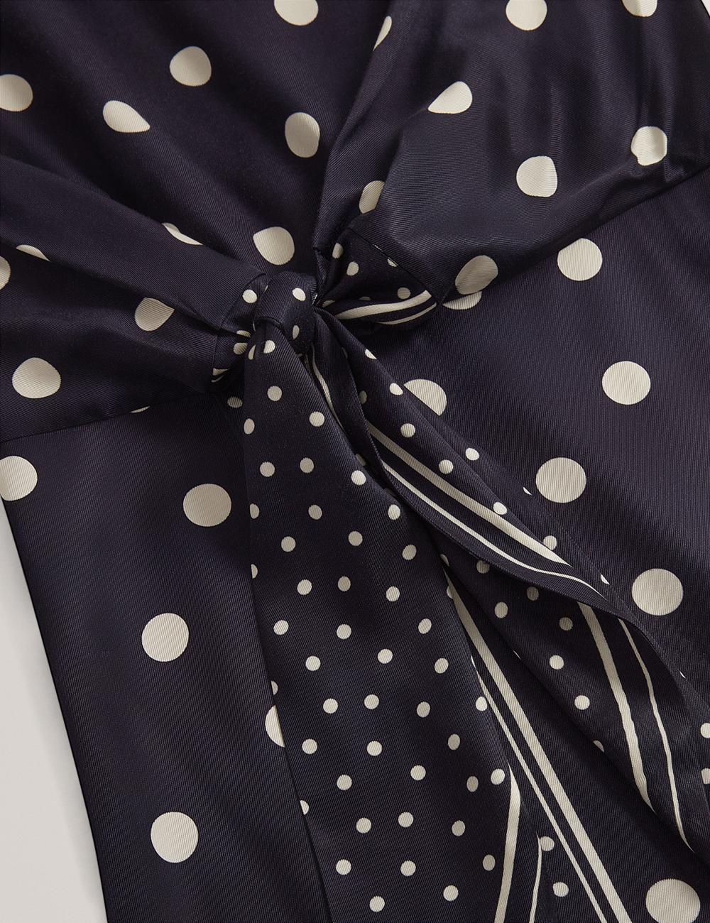 Ted Baker MALMOA - Polka Dot Detail Column Midi-kleid Damen Navy | XLUNH-2931