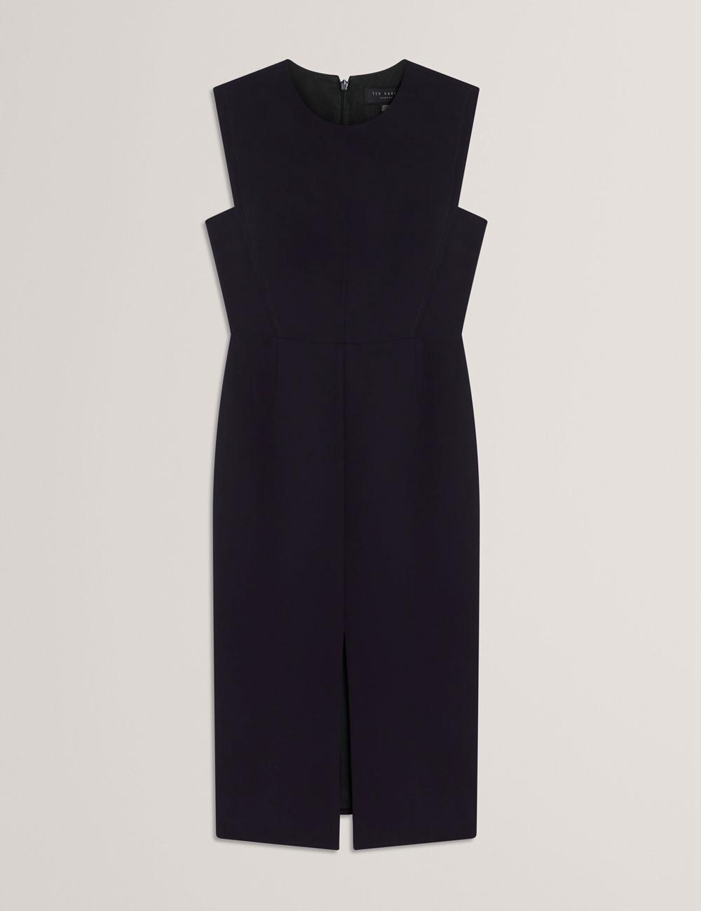Ted Baker MANABDL - Tailored Sleeveless With Front Split Midi-kleid Damen Navy | IHMKC-2345