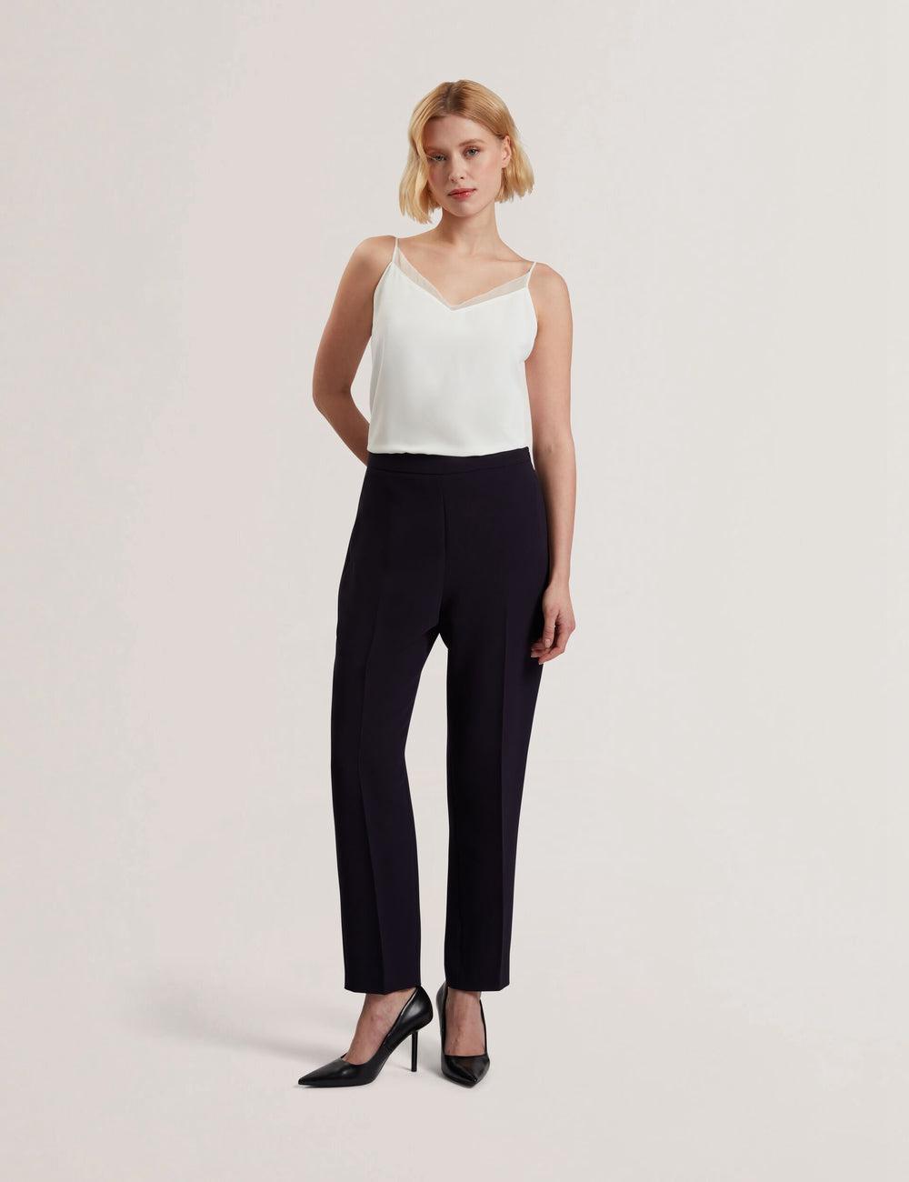Ted Baker MANABTL - High Waist Tapered Leg Tailored Hosen Damen Navy | VCEZO-2306