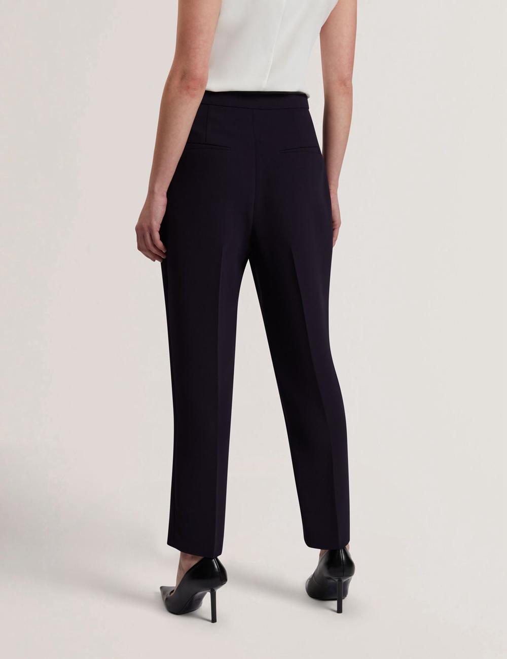 Ted Baker MANABTL - High Waist Tapered Leg Tailored Hosen Damen Navy | VCEZO-2306