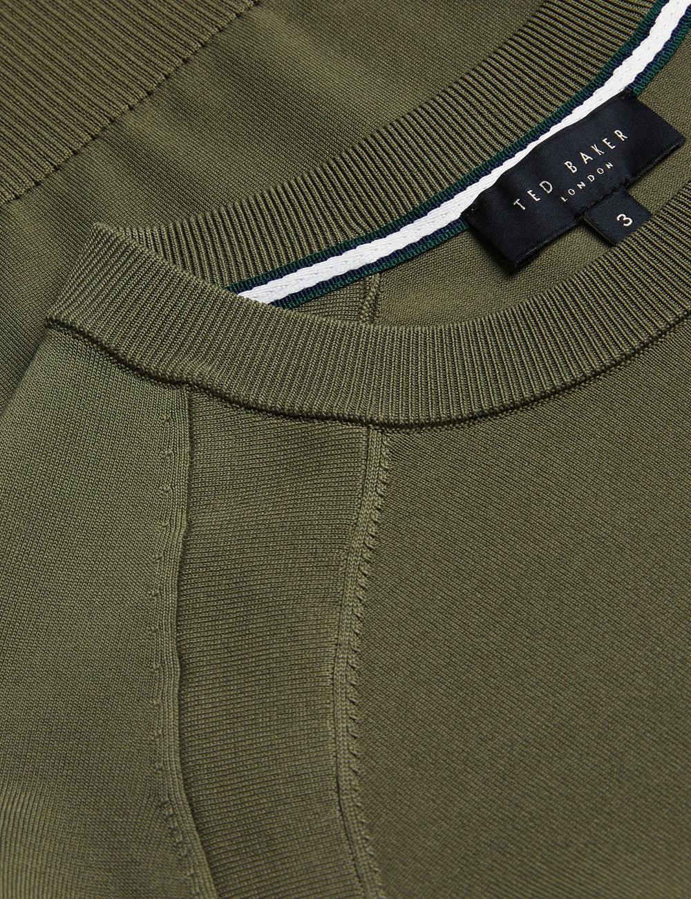 Ted Baker MAYWO - Saddle Shoulder Crew Neck Pullover Herren Khaki | AGZMR-1403