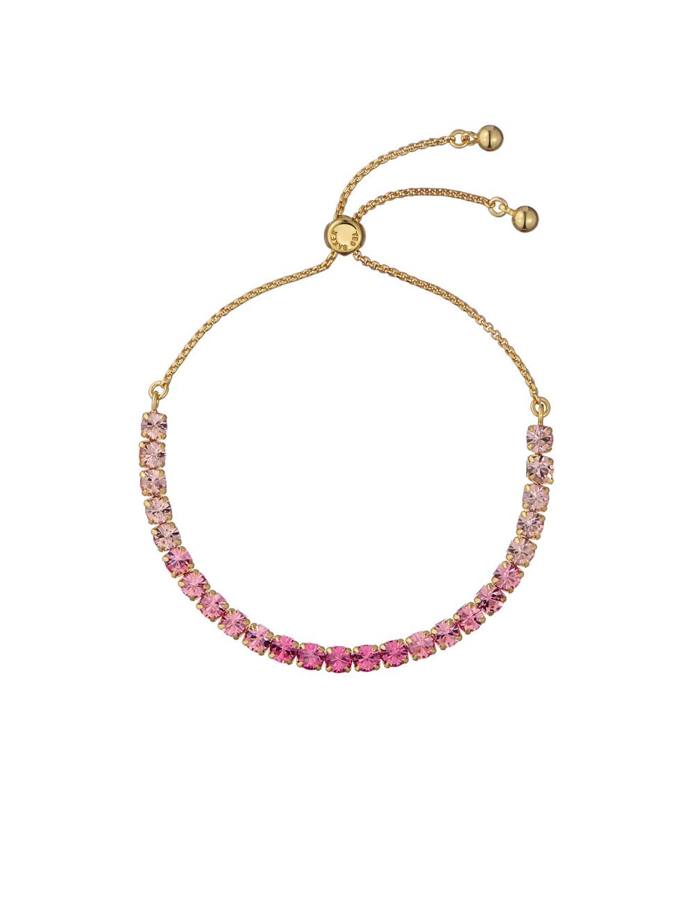 Ted Baker MELRAH - Crystal Adjustable Tennis Armbänder Damen Rosa | WCAPS-3964