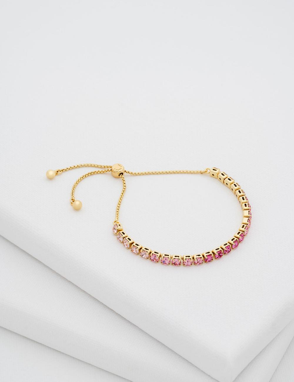Ted Baker MELRAH - Crystal Adjustable Tennis Armbänder Damen Rosa | WCAPS-3964