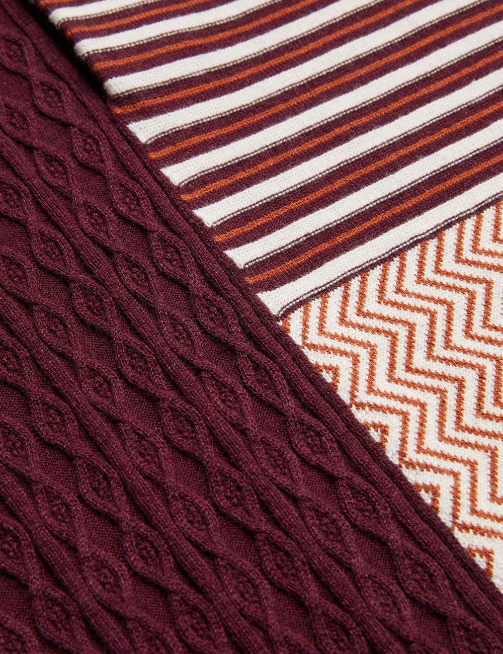 Ted Baker MINSTA - Textured Patchwork Knit Polo Shirts Herren Bordeaux | EZGCJ-4361