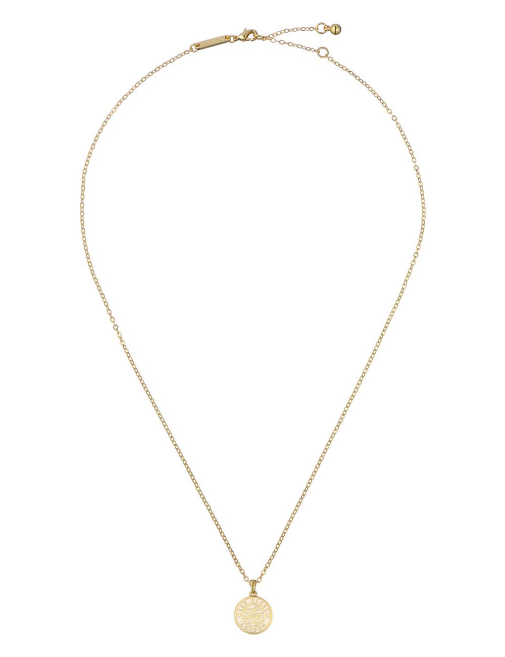 Ted Baker MONELLA - Monogram Logo Coin Pendant Ketten Damen Gold | QJHIF-7803