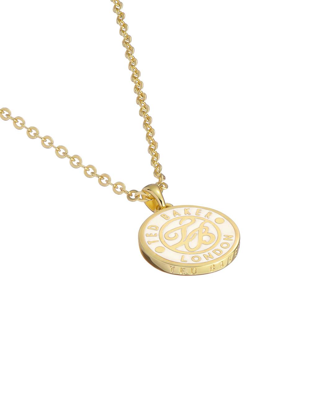 Ted Baker MONELLA - Monogram Logo Coin Pendant Ketten Damen Gold | QJHIF-7803