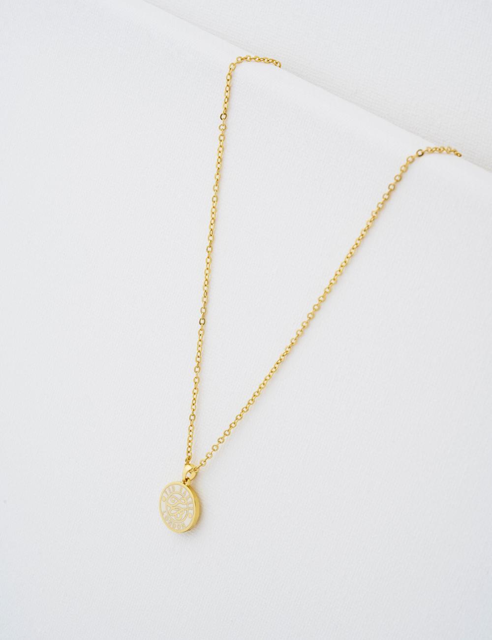 Ted Baker MONELLA - Monogram Logo Coin Pendant Ketten Damen Gold | QJHIF-7803