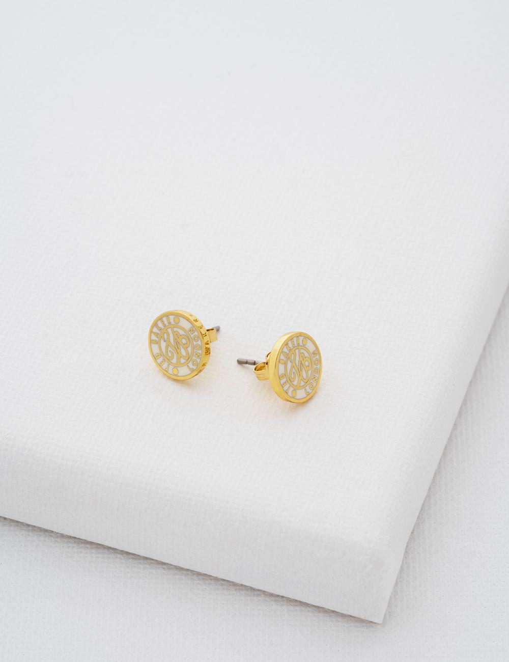 Ted Baker MONLIA - Monogram Logo Stud Ohrringe Damen Gold | VJQUR-2305