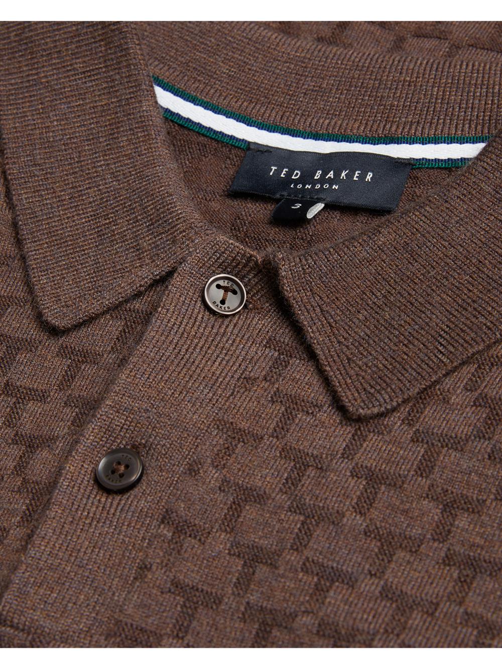 Ted Baker MORAR - Long Sleeve T Stitch Knitted Pullover Herren Braun | AGBFW-7096