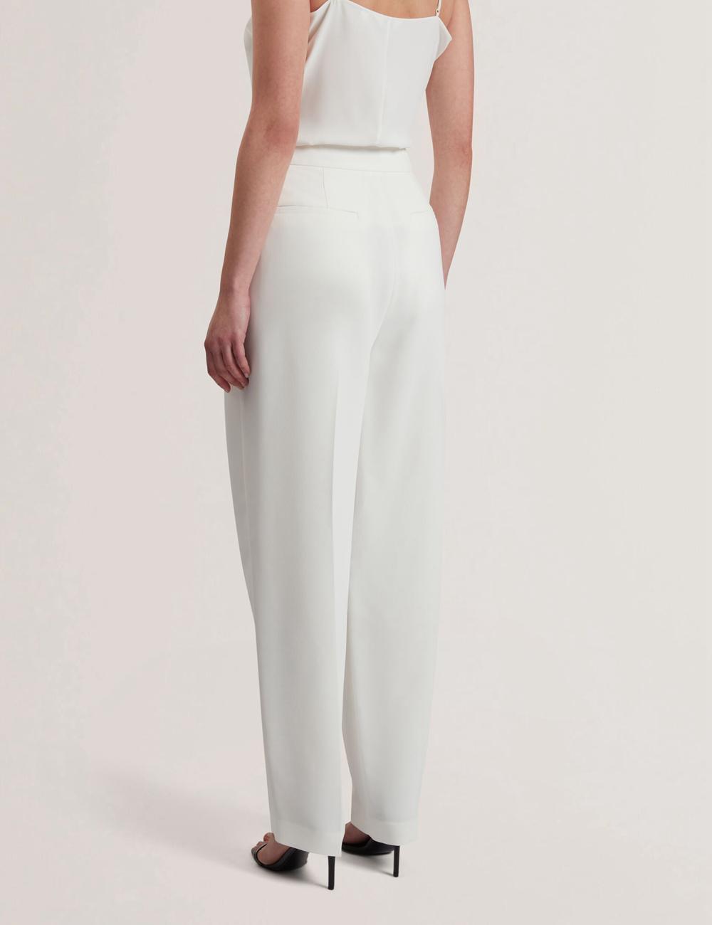Ted Baker MORRIAT - Barrel Leg Woven Tailored Hosen Damen Ivory | AWMIS-3269