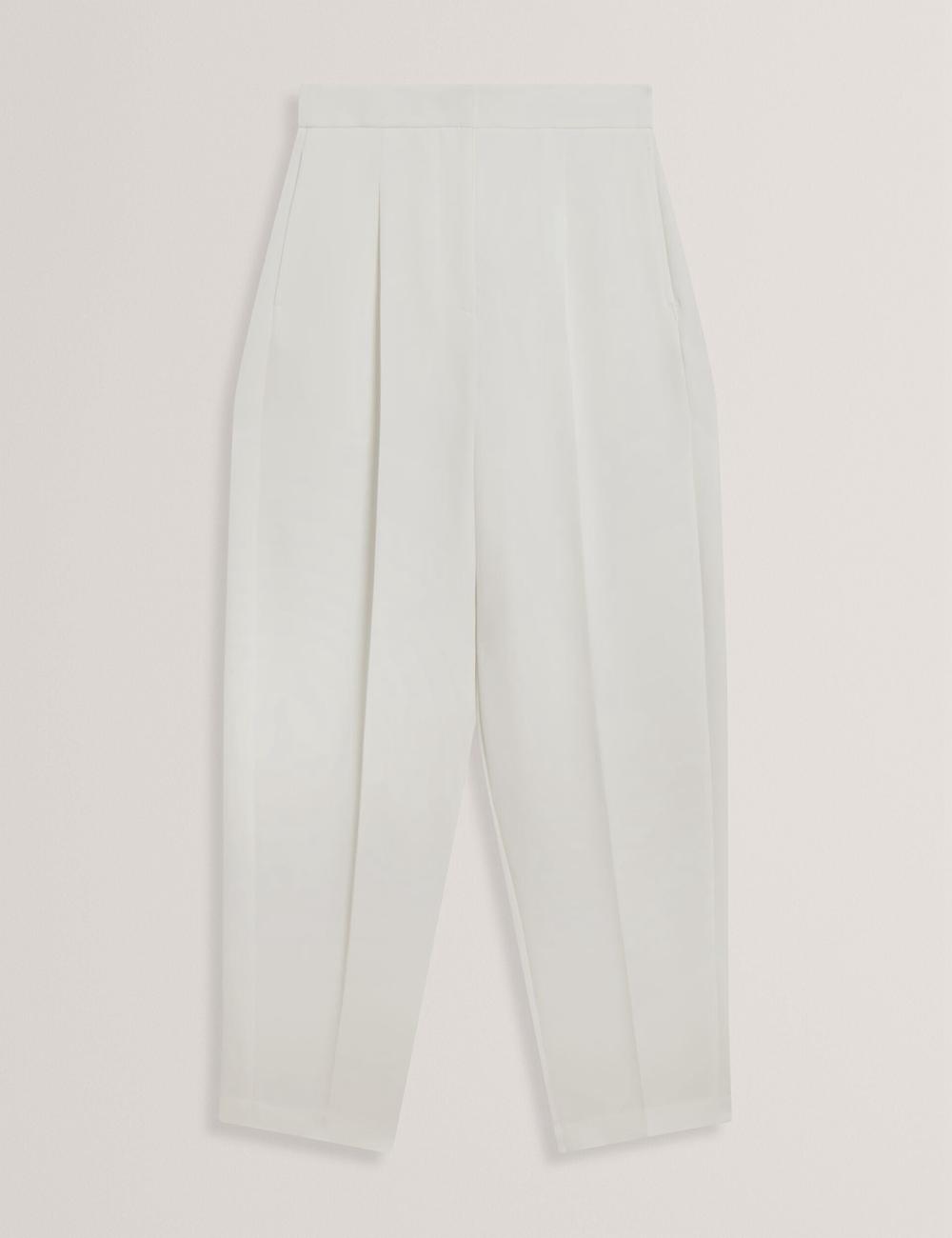 Ted Baker MORRIAT - Barrel Leg Woven Tailored Hosen Damen Ivory | AWMIS-3269