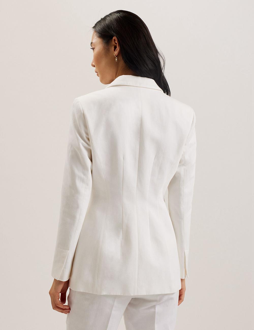 Ted Baker MUSUB - Tailored with Faux Pockets Blazer Damen Weiß | UMKIP-6901