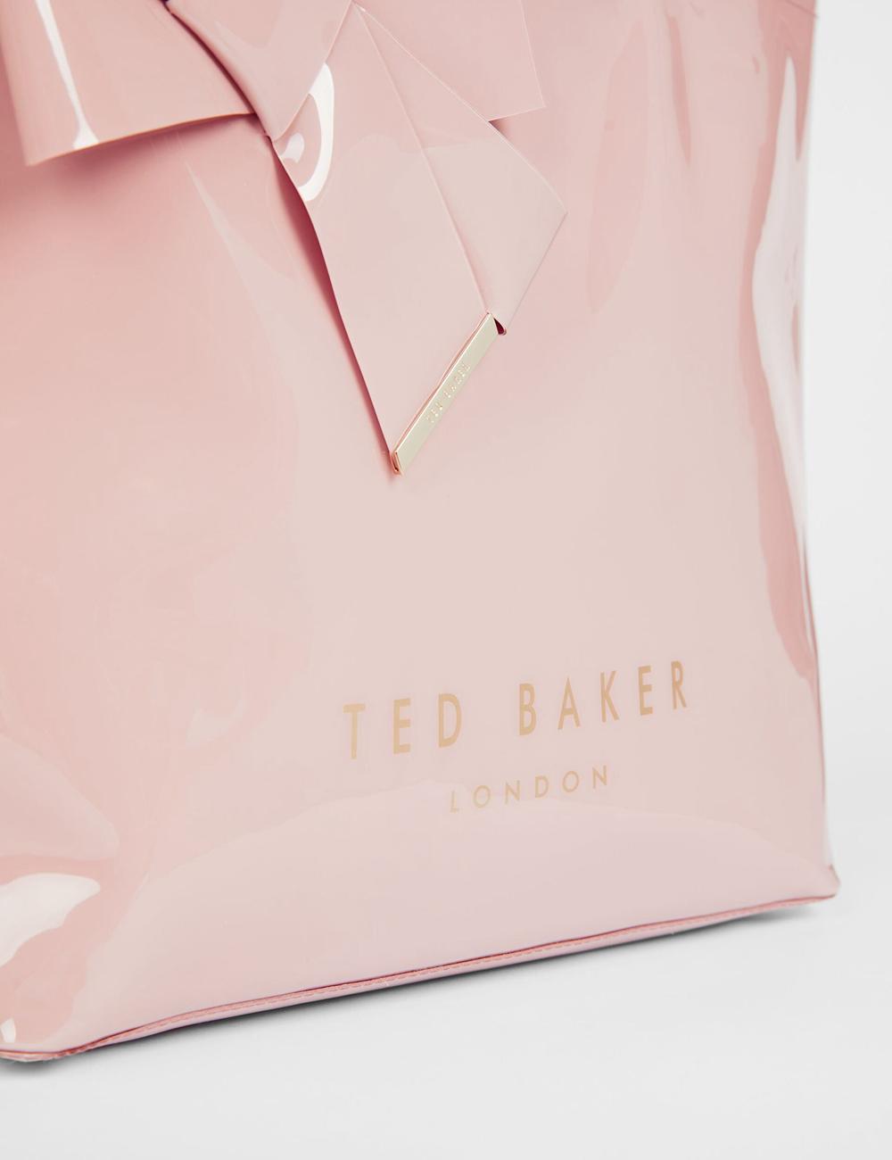 Ted Baker NICON - Knot Bow Vinyl Icon Tragetaschen Damen Rosa | CTSLU-5018