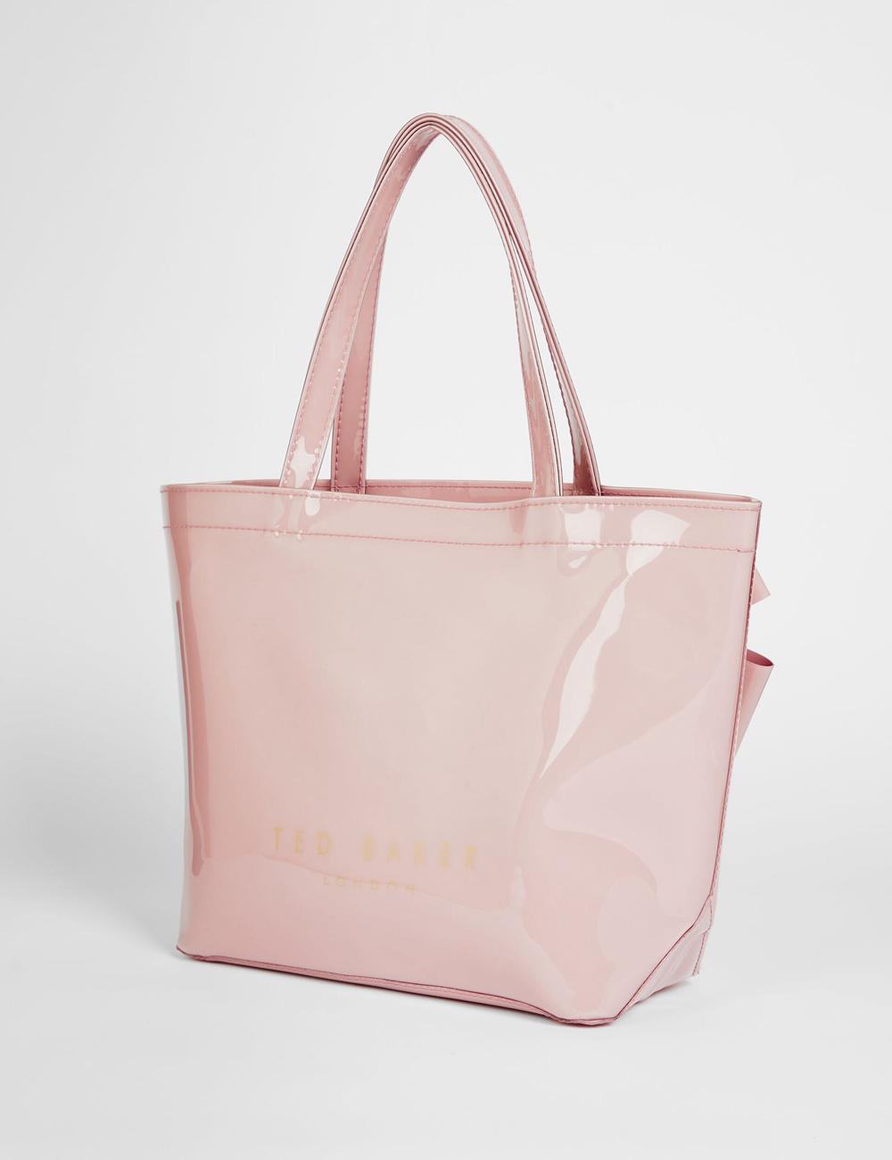 Ted Baker NIKICON - Small Knot Bow Vinyl Icon Tragetaschen Damen Rosa | XIOJL-3651