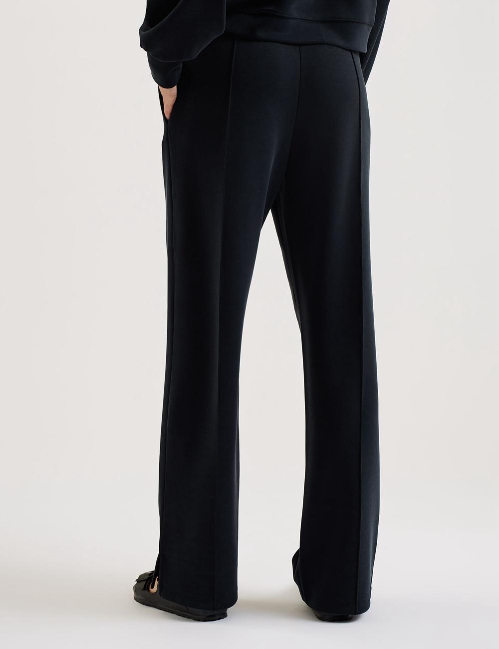 Ted Baker NOWELLL - Straight Leg Joggers With Split Hem Hosen Damen Schwarz | HKVSR-6537