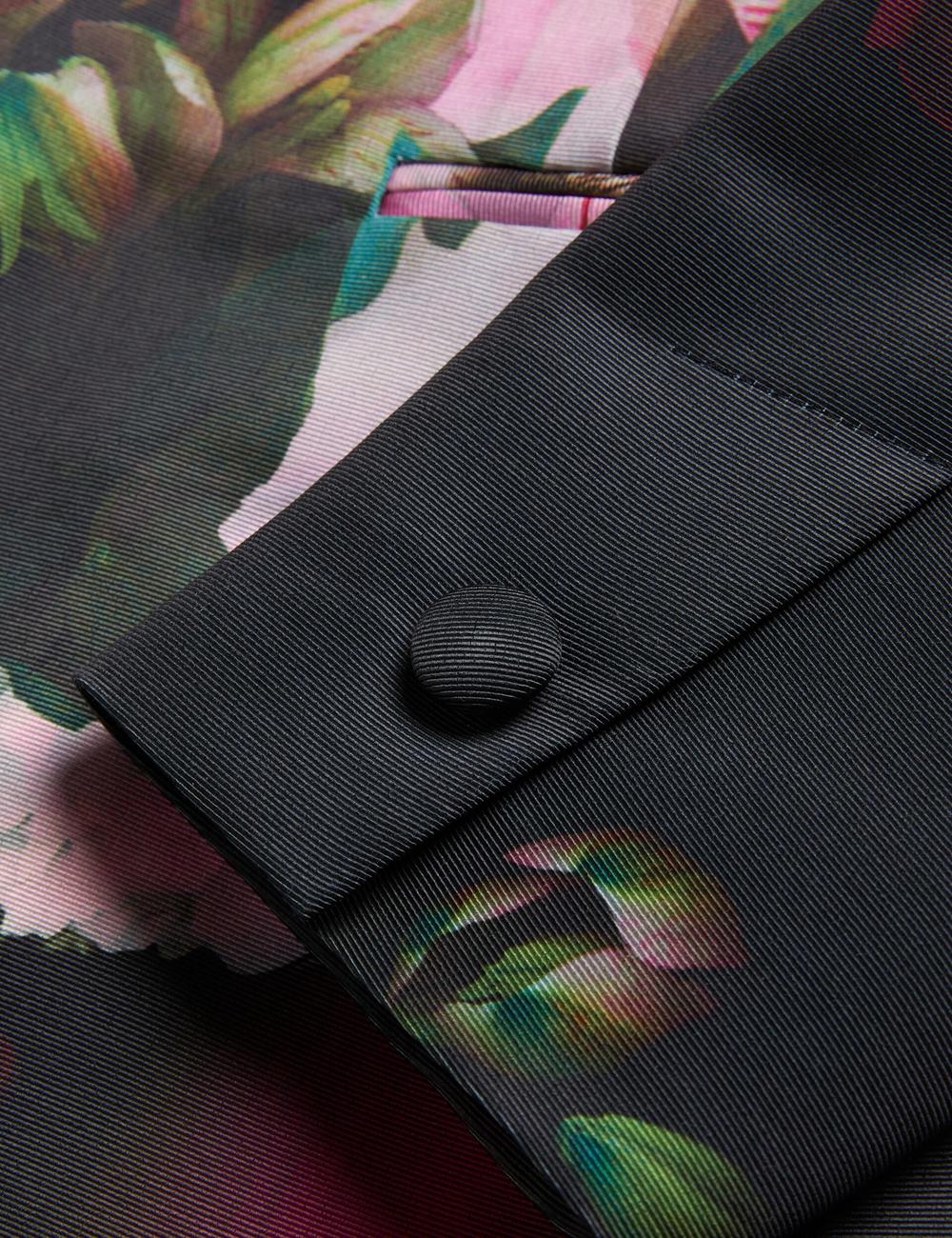 Ted Baker OKUNI - Fitted Floral Print Tailored Blazer Damen Schwarz | DPUKI-3819