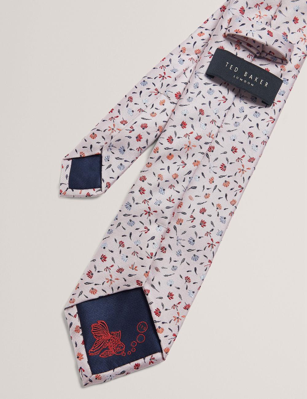 Ted Baker ORSEA - Ditsy Petal Print Woven Silk Krawatten Herren Rosa | XSADY-3459