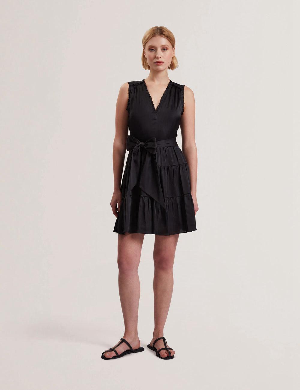 Ted Baker OTIANA - Sleeveless Waistred Minikleid Damen Schwarz | HKRQA-2895