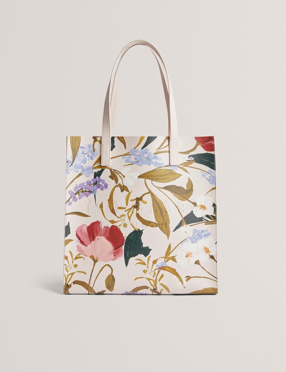 Ted Baker PALAMAA - Floral Print PU Leather Large Tragetaschen Damen Rosa | CDGBH-3427