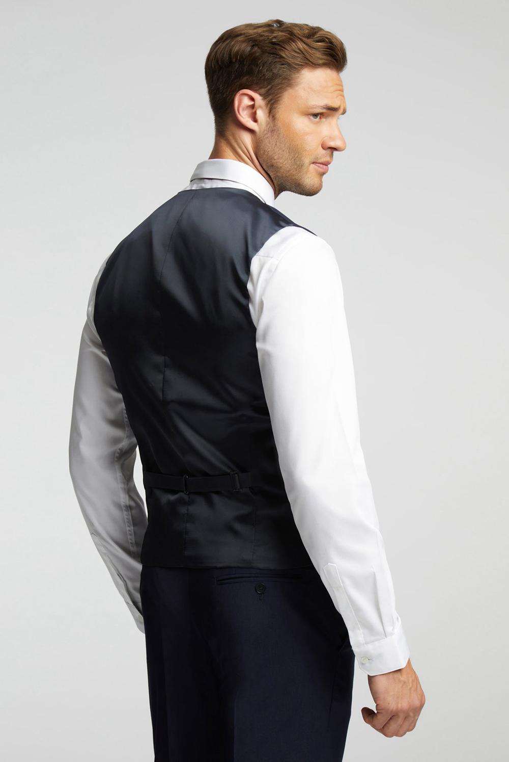 Ted Baker PANAMA - Wool Blend Slim Fit Anzugweste Herren Navy | FHXRV-9431
