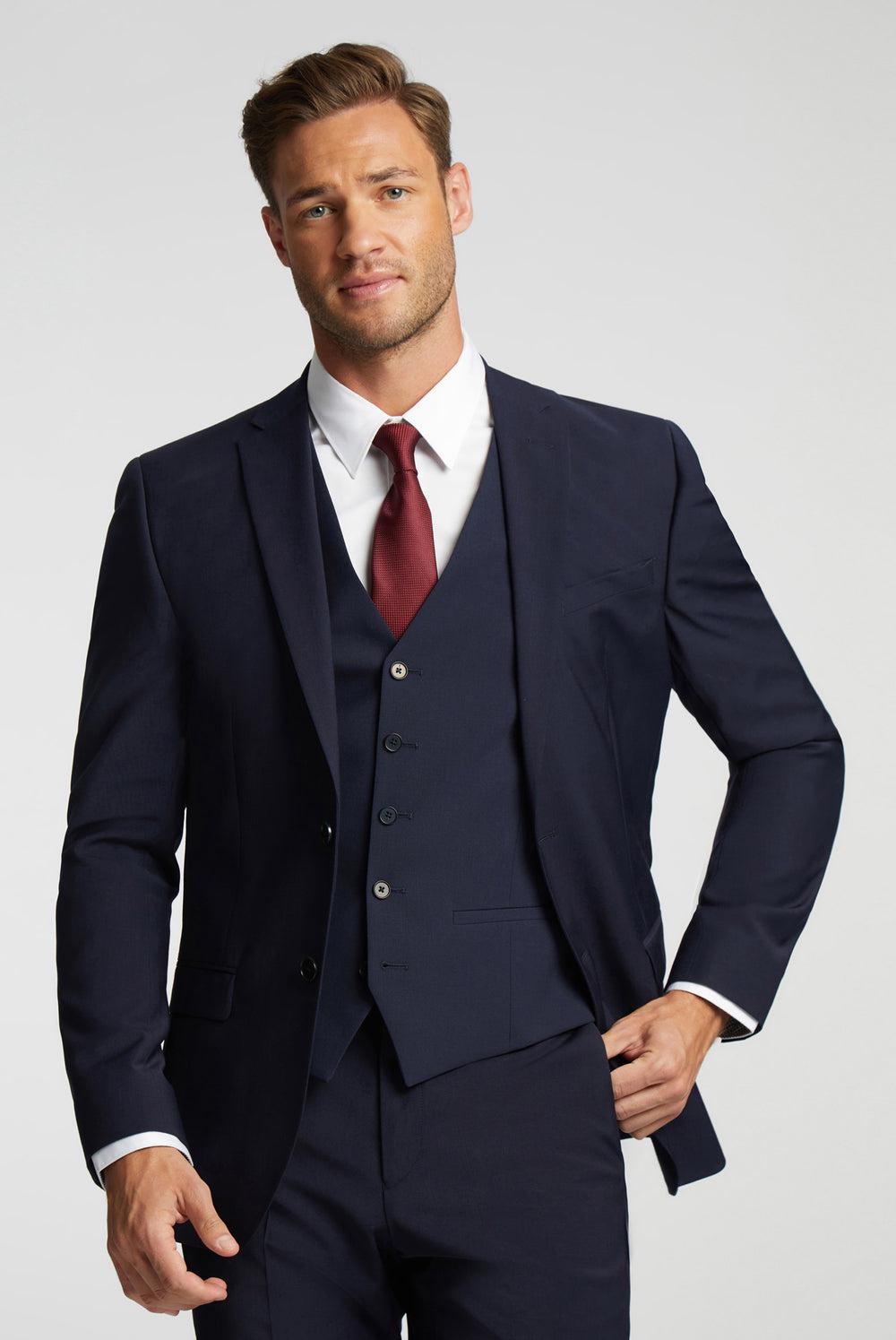 Ted Baker PANAMA - Wool Blend Slim Fit Suit Jacken Herren Navy | APKQZ-6173