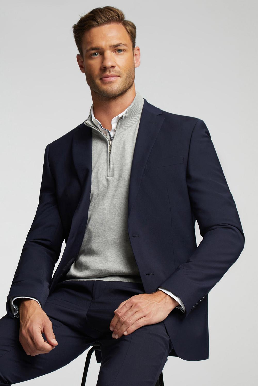 Ted Baker PANAMA - Wool Blend Slim Fit Suit Jacken Herren Navy | APKQZ-6173