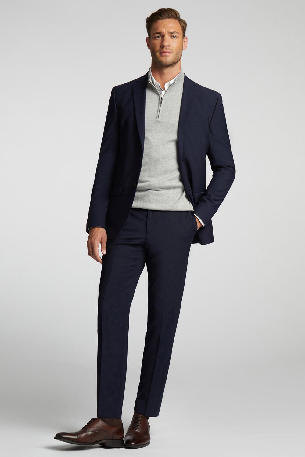 Ted Baker PANAMA - Wool Blend Slim Fit Suit Jacken Herren Navy | APKQZ-6173