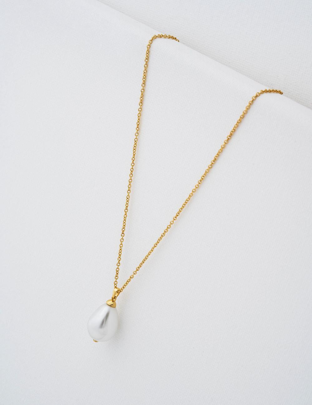 Ted Baker PARMLIA - Pearl Drop Pendant Ketten Damen Gold | TIYDM-4890