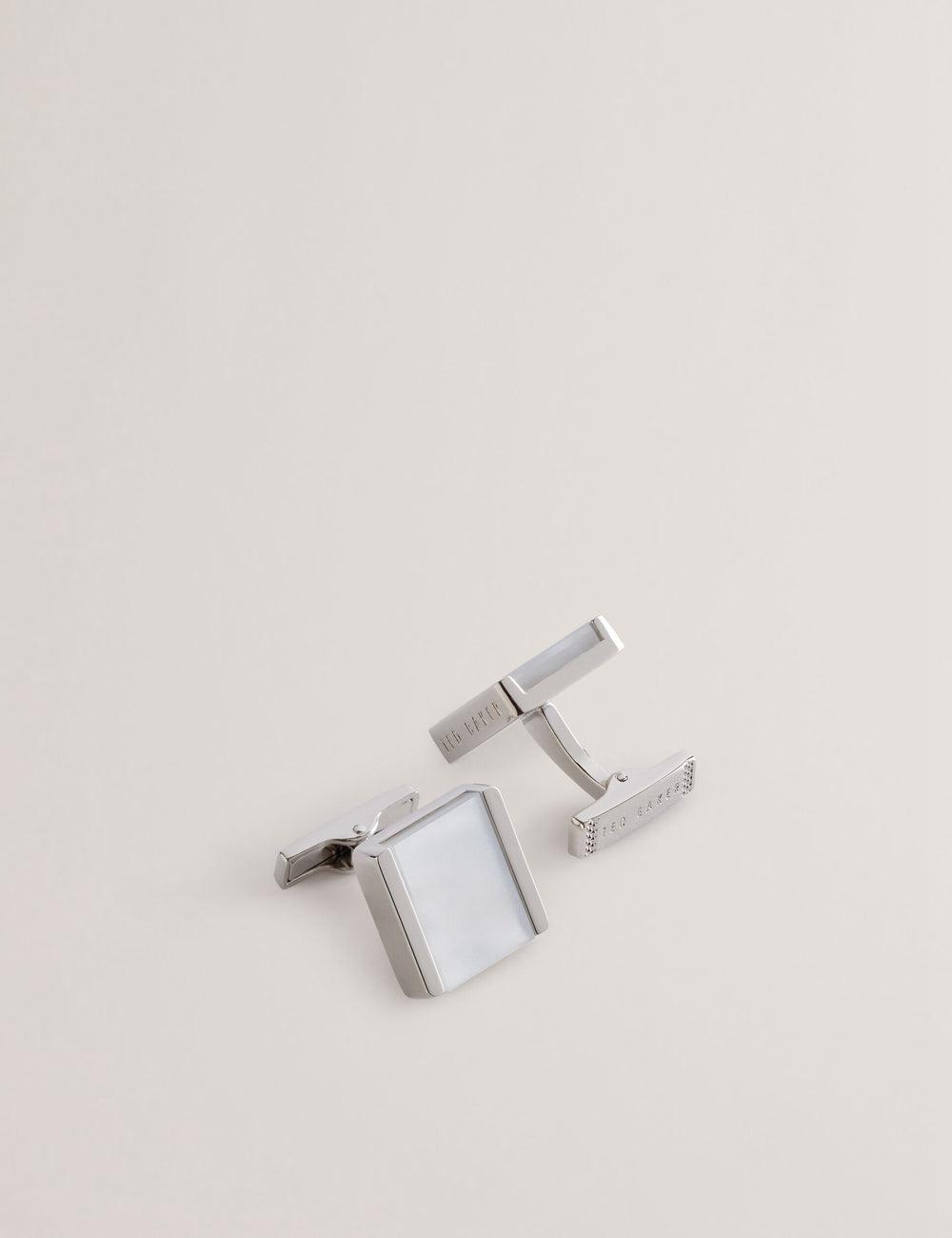 Ted Baker PAYDEN - Pearlescent Stone Square Manschettenknöpfe Herren Silber | QVZBJ-9204