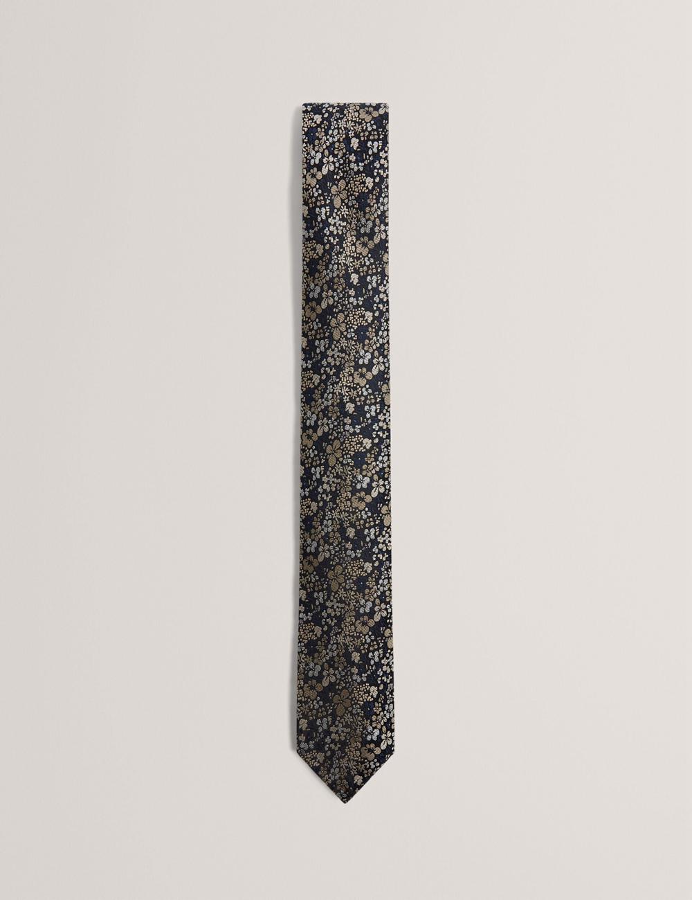Ted Baker PEATYS - Scattered Floral Print Silk Krawatten Herren Navy | AFIUM-0523