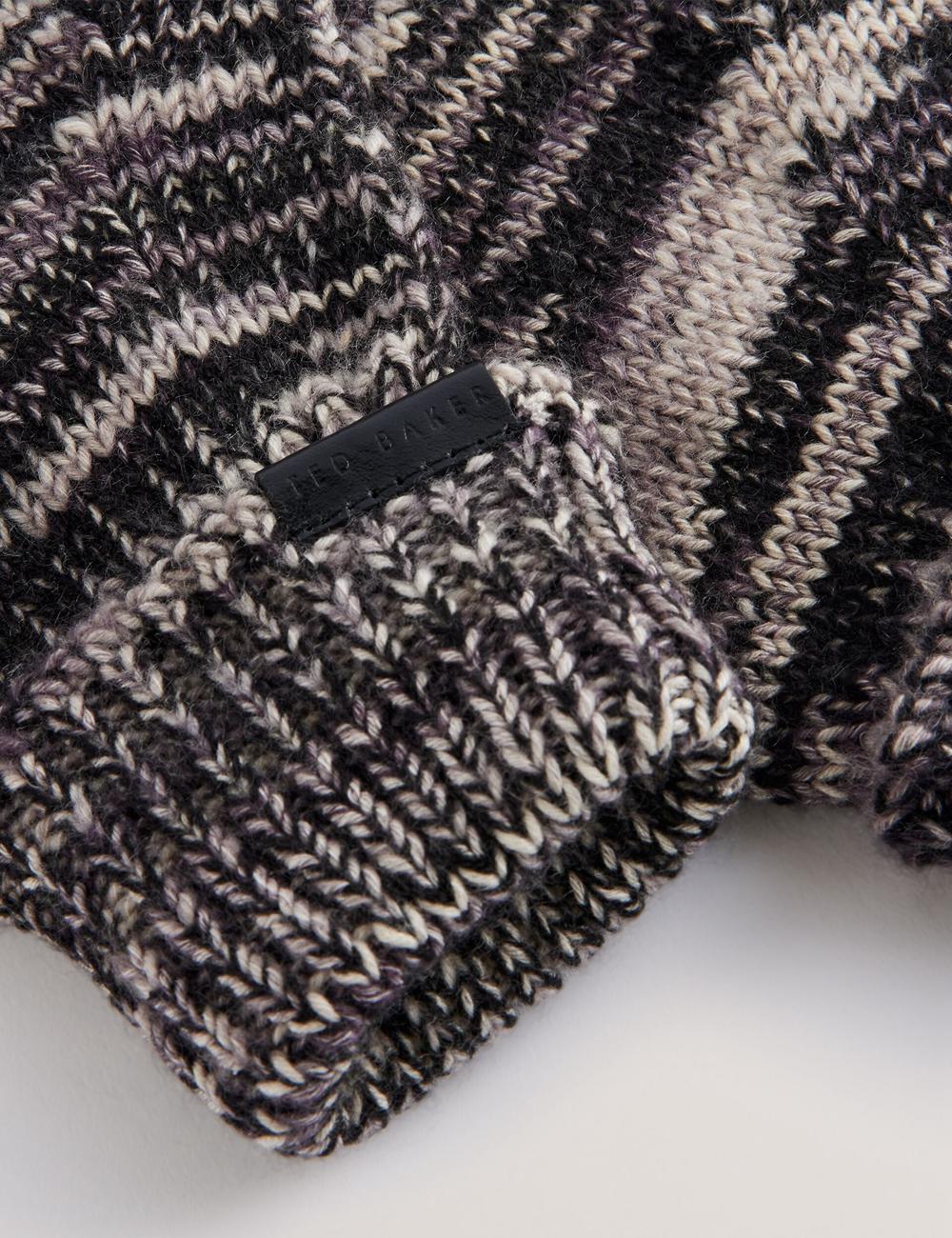Ted Baker PERCIYS - Marl Knit Ribbed Cuff Handschuhe Herren Grau | PJXIG-8654