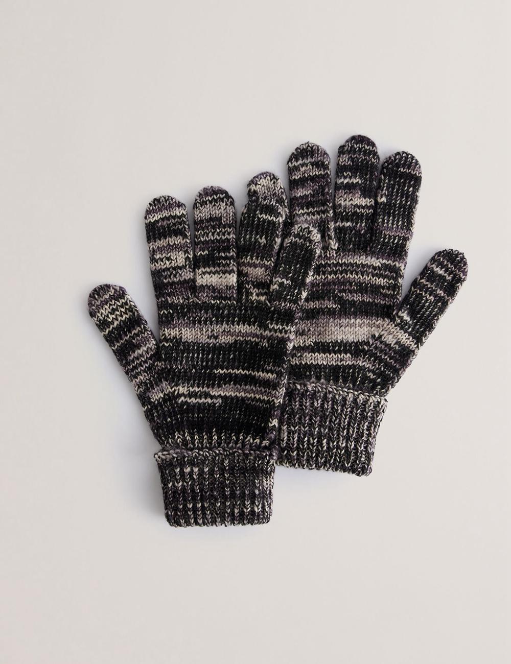 Ted Baker PERCIYS - Marl Knit Ribbed Cuff Handschuhe Herren Grau | PJXIG-8654