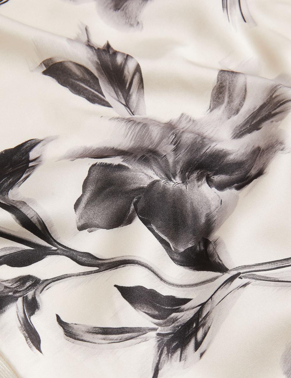Ted Baker PERLOMA - Printed Woven Front Knitted Oberteile Damen Ivory | RSYKF-4562