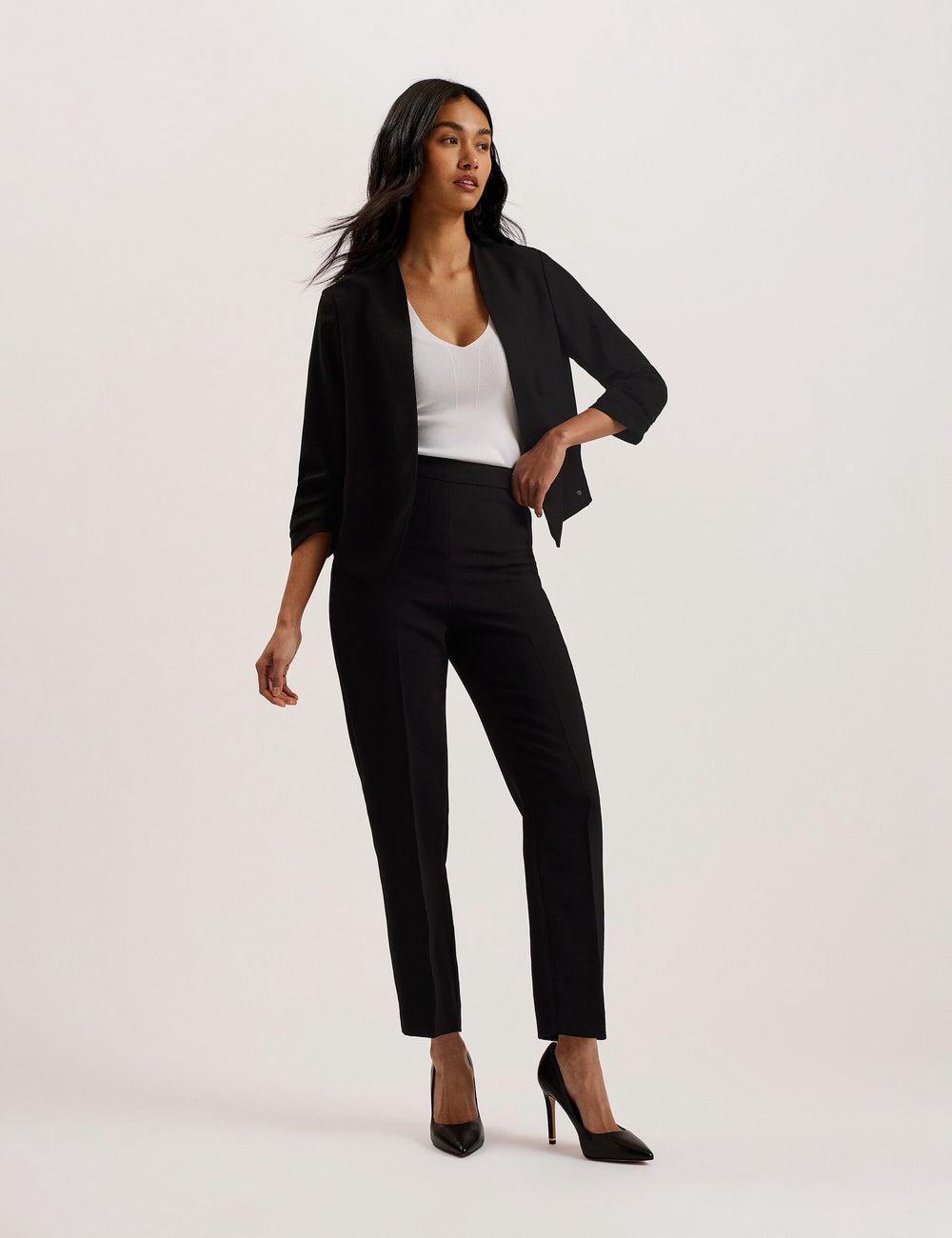 Ted Baker POPSY - 3/4 Sleeve Crop Blazer Damen Schwarz | SOPBX-1842