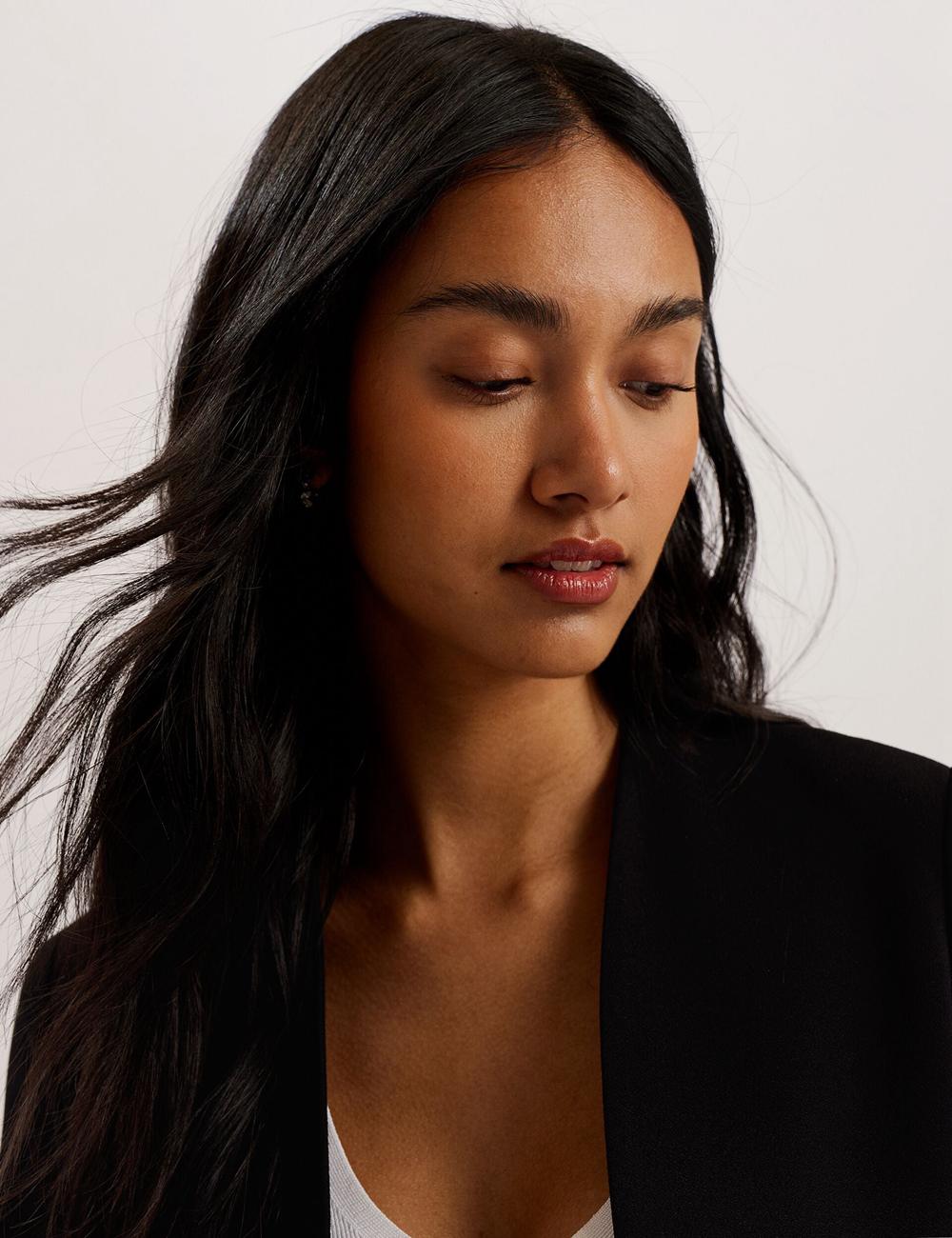 Ted Baker POPSY - 3/4 Sleeve Crop Blazer Damen Schwarz | SOPBX-1842