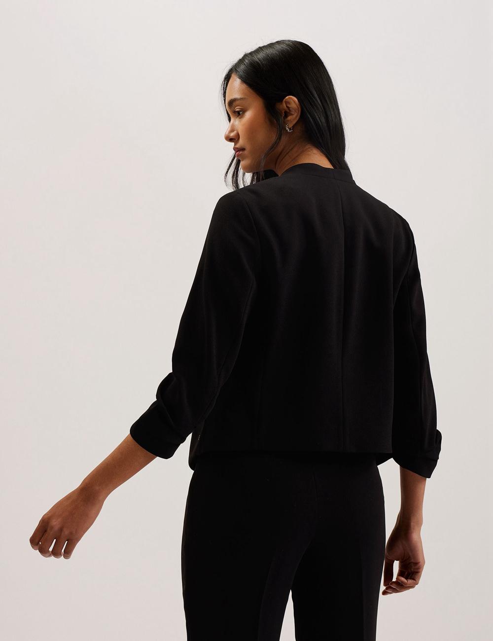 Ted Baker POPSY - 3/4 Sleeve Crop Blazer Damen Schwarz | SOPBX-1842