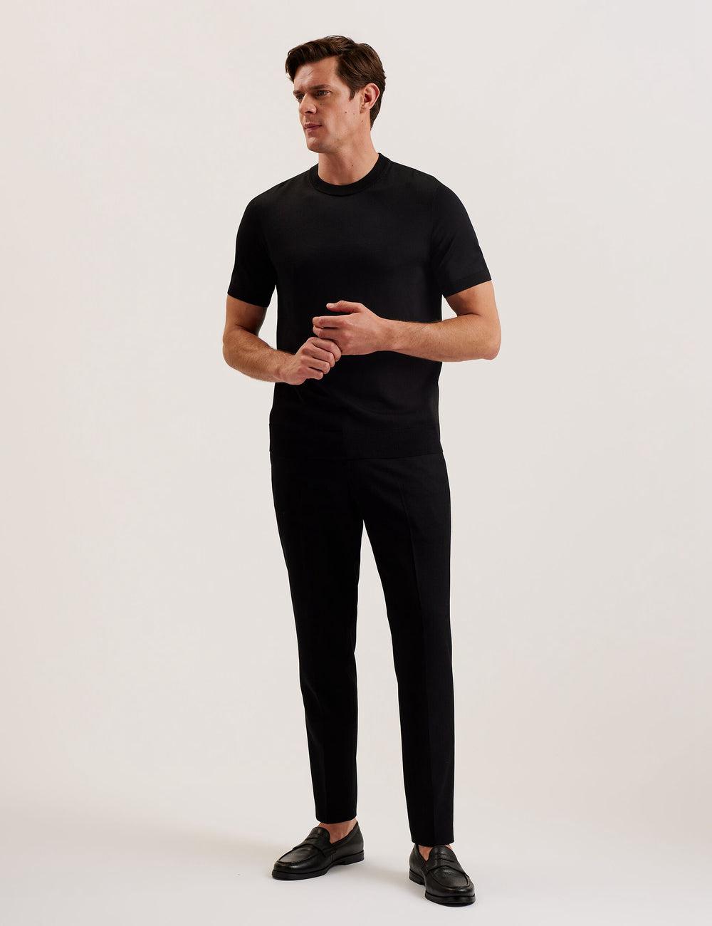 Ted Baker REYON - Rayon Crew Neck Short Sleeve T-shirts Herren Schwarz | FHPLX-8259