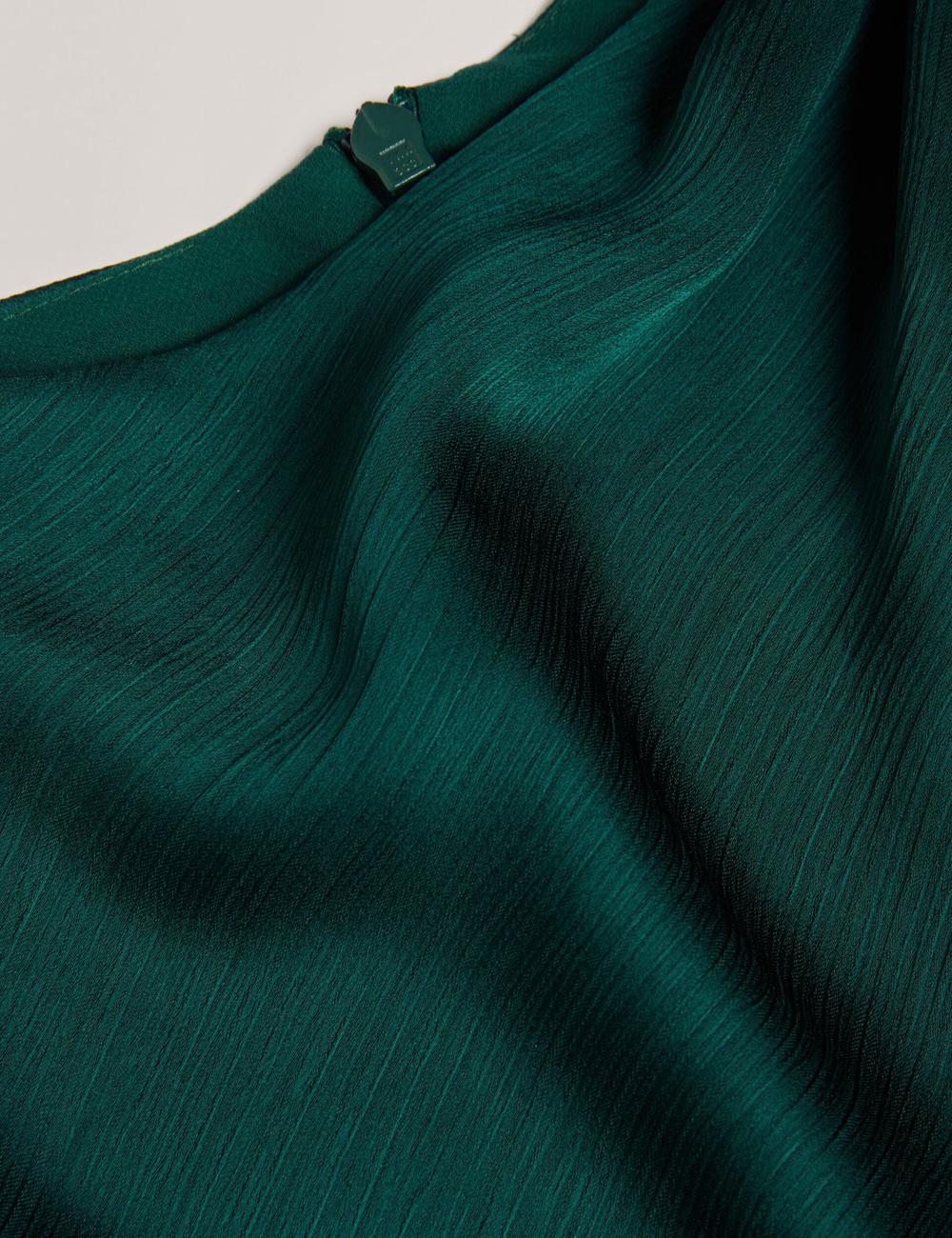 Ted Baker RIMINI - Chiffon Drape Neck Detail Maxikleid Damen Grün | BSIGA-3194