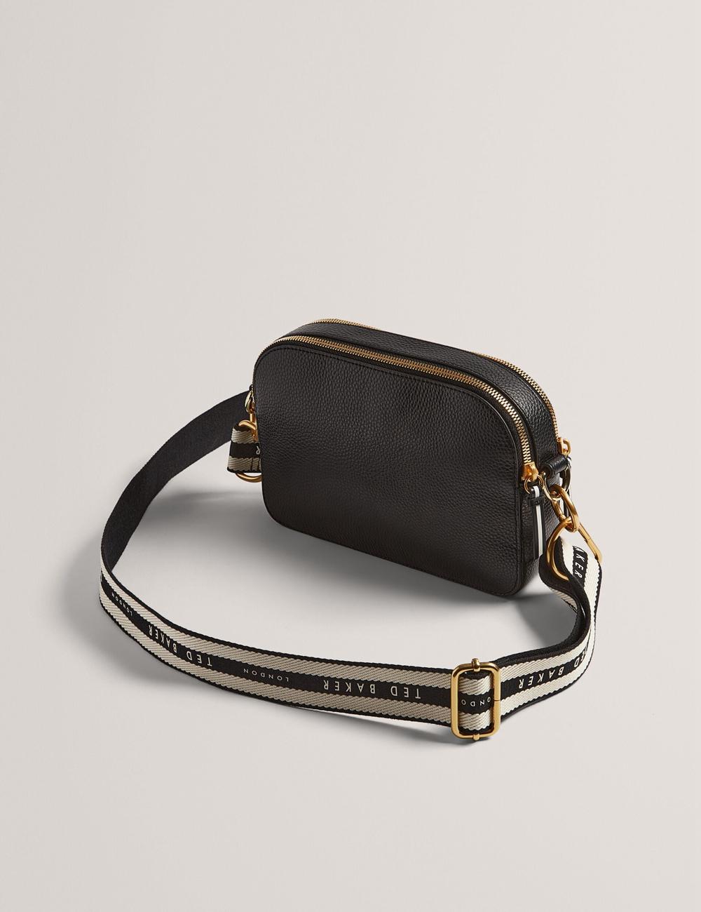 Ted Baker RIVEA - Woven Panel Faux Leather Camera Kameratasche Damen Navy | LYNXE-4139