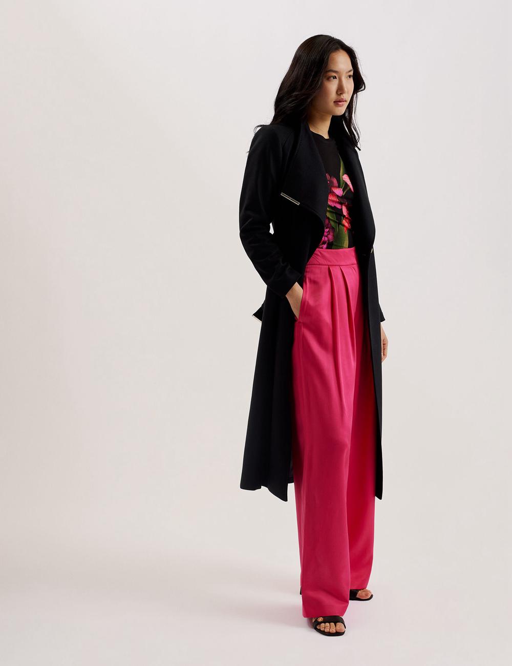Ted Baker ROSELL Wool Mäntel Damen Schwarz | KBVFR-5103
